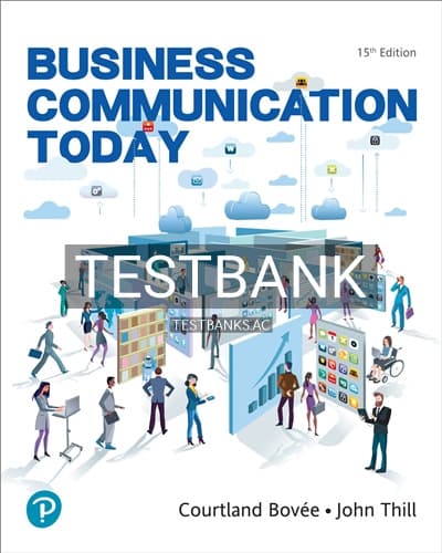 Test Bank for Business Communication Today 15th Edition by Bovee cover