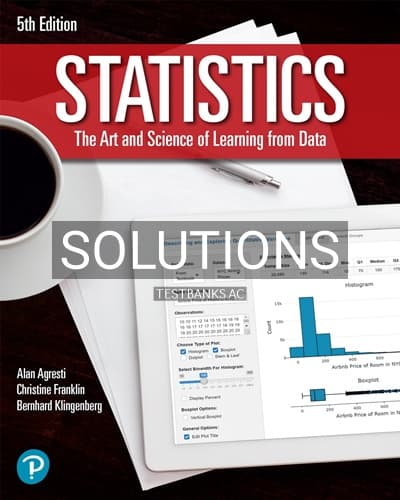 Solutions for Statistics 5th Edition by Agresti cover