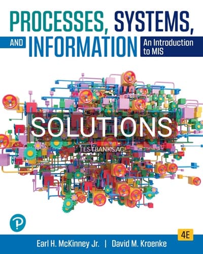 Solutions for Processes Systems and Information 4th Edition by McKinney cover