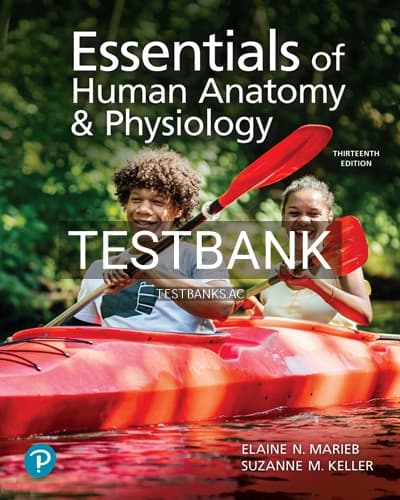 Test Bank for Essentials of Human Anatomy and Physiology 13th Edition by Marieb cover