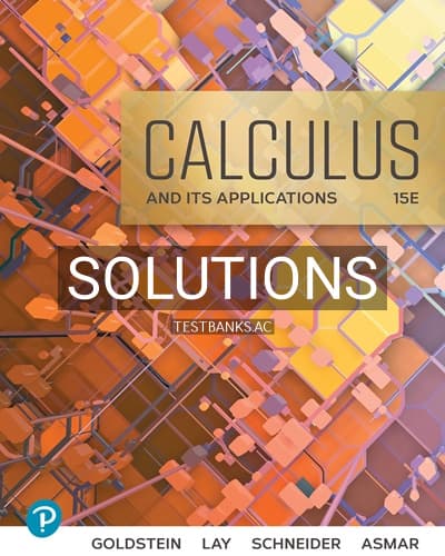 Solutions for Calculus and Its Applications 15th Edition by Goldstein cover