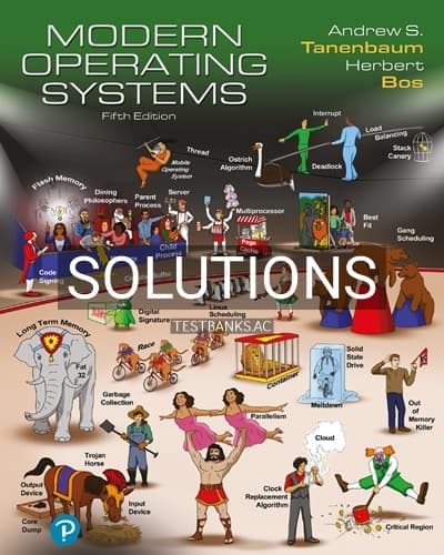Solutions for Modern Operating Systems 5th Edition by Tanenbaum cover