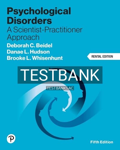 Test Bank for Psychological Disorders 5th Edition by Beidel cover