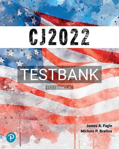 Test Bank for CJ 2022 2nd Edition by Fagin cover