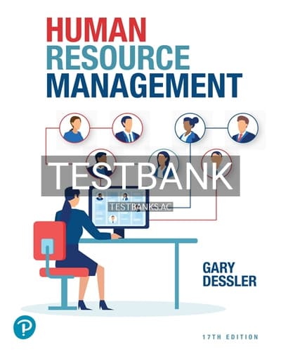 Test Bank for Human Resource Management 17th Edition by Gary Dessler cover