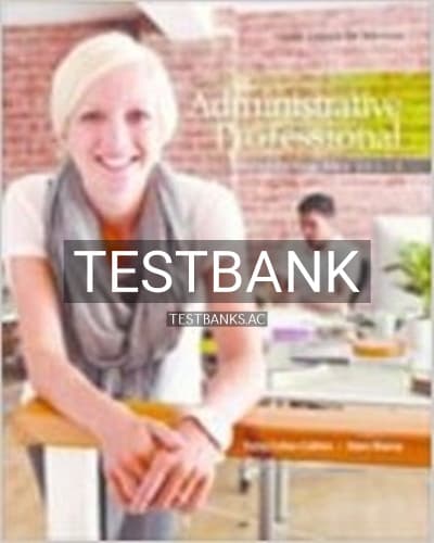 Test Bank for Administrative Professional Procedures and Skills 3rd Edition by Fulton Calkins cover