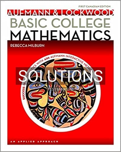Solutions for Basic College Mathematics An Applied Approach 1st Edition by Aufmann cover