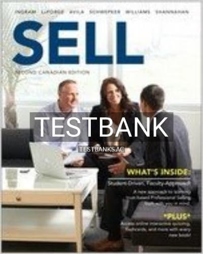 Test Bank for SELL 2nd Edition by Ingram cover
