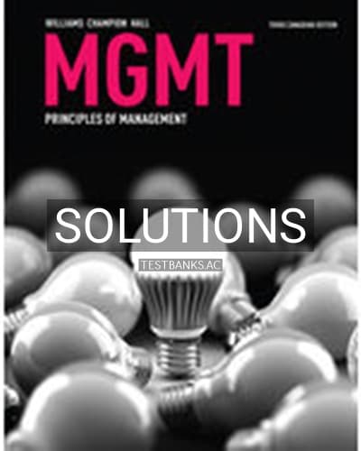 Solutions for MGMT 3rd Edition by Williams cover