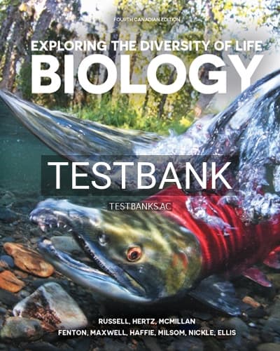 Test Bank for Biology Exploring the Diversity of Life 4th Edition by Russell cover