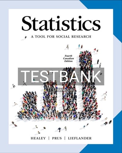 Test Bank for Statistics Tool for Social Research 4th Edition by Healey cover