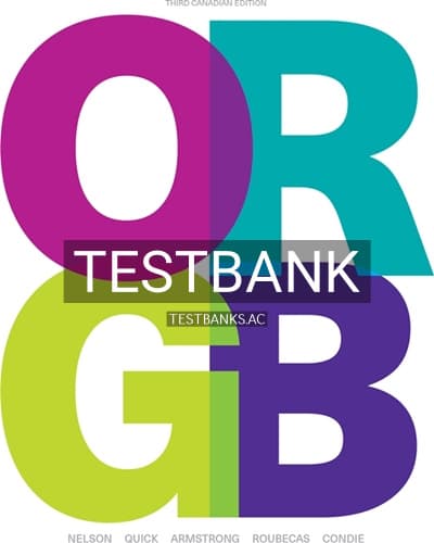 Test Bank for ORGB 3rd Edition by Nelson cover