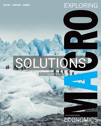 Solutions for Exploring Macroeconomics 5th Edition by Sexton cover