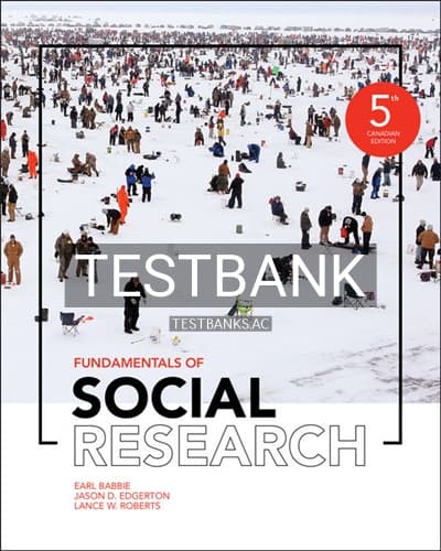 Test Bank for Fundamentals of Social Research 5th Edition by Babbie cover