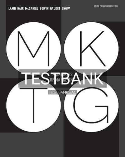 Test Bank for MKTG 5 5th Edition by Lamb cover