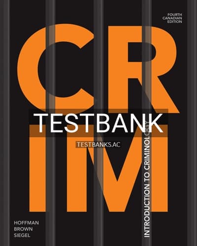 Test Bank for CRIM Introduction to Criminology 4th Edition by Hoffman cover