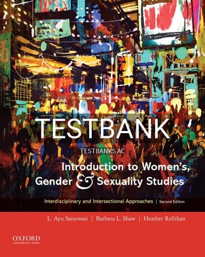 Test Bank for Introduction to Womens Gender and Sexuality Studies 2nd Edition by Saraswati cover