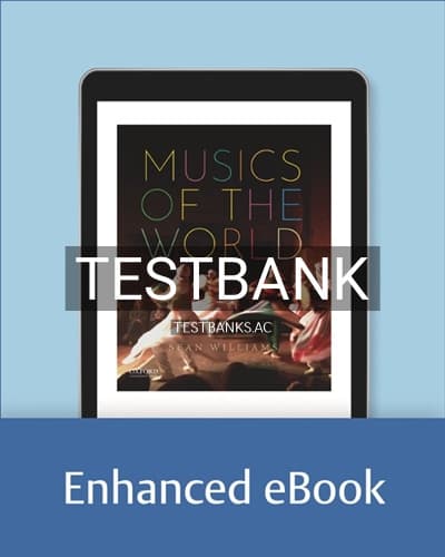 Test Bank for Musics of the World 1st Edition by Williams cover