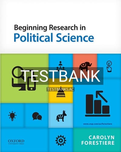Test Bank for Beginning Research in Political Science 1st Edition by Forestiere cover