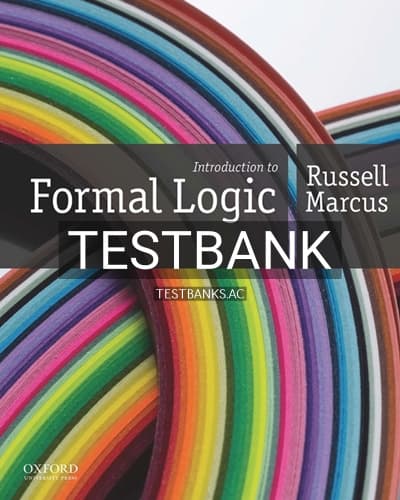Test Bank for Introduction to Formal Logic 1st Edition by Marcus cover