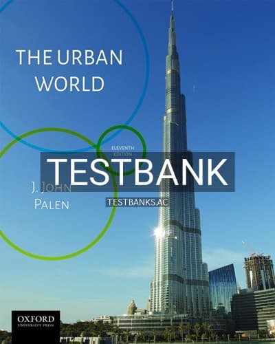 Test Bank for Urban World 11th Edition by Palen cover
