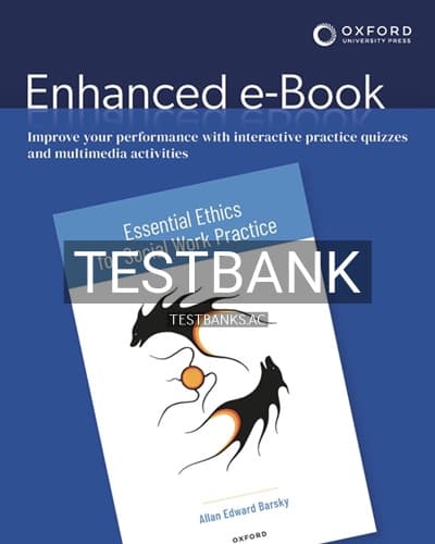 Test Bank for Essential Ethics for Social Work Practice 1st Edition by Barsky cover