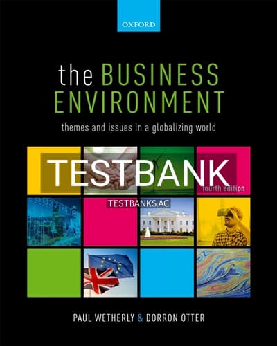 Test Bank for Business Environment Themes and Issues in a Globalizing World 4th Edition by Wetherly cover