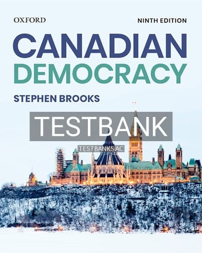 Test Bank for Canadian Democracy 9th Edition by Brooks cover