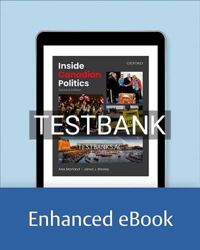 Test Bank for Inside Canadian Politics 2nd Edition by Marland cover