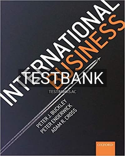 Test Bank for International Business 1st Edition by Buckley cover
