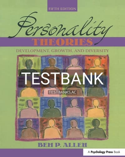 Test Bank for Personality Theories 5th Edition by Allen cover