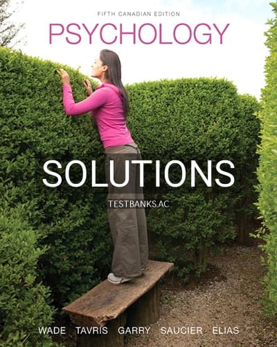 Solutions for Psychology 5th Edition by Wade cover