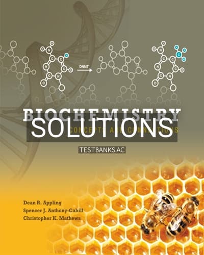 Solutions for Biochemistry Concepts and Connections 1st Edition by Appling cover