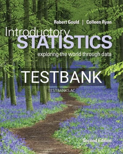 Test Bank for Introductory Statistics 2nd Edition by Gould cover