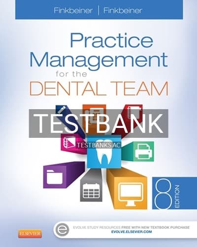 Test Bank for Practice Management for the Dental Team 8th Edition by Finkbeiner cover