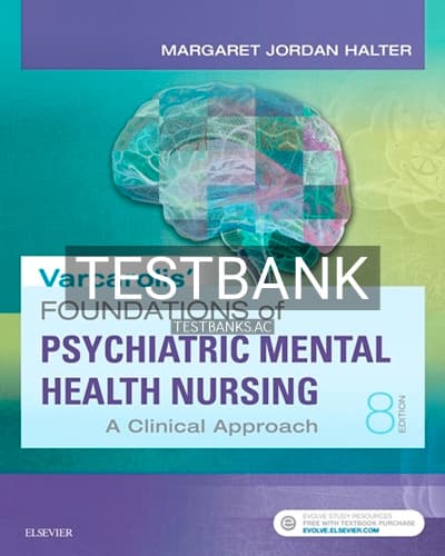 Test Bank for Varcarolis Foundations of Psychiatric Mental Health Nursing 8th Edition by Halter cover