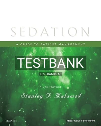 Test Bank for Sedation 6th Edition by Malamed cover