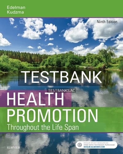 Test Bank for Health Promotion Throughout the Life Span 9th Edition by Edelman cover