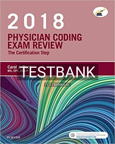 Test Bank for Buck’s Physician Coding Exam Review 2018 1st Edition by Buck cover