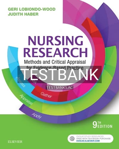 Test Bank for Nursing Research 9th Edition by LoBiondo-Wood cover