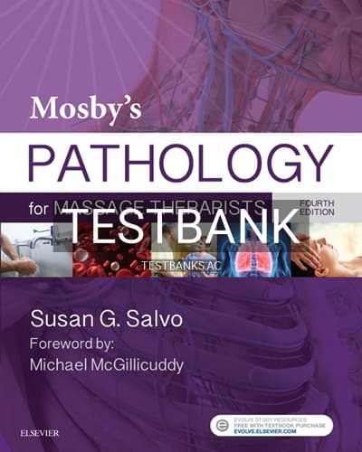 Test Bank for Mosby’s Pathology for Massage Therapists 4th Edition by Salvo cover