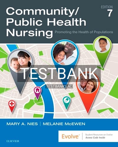 Test Bank for Community Public Health Nursing 7th Edition by Nies cover