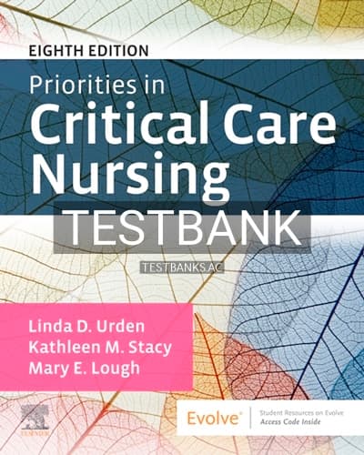 Test Bank for Priorities in Critical Care Nursing 8th Edition by Urden cover