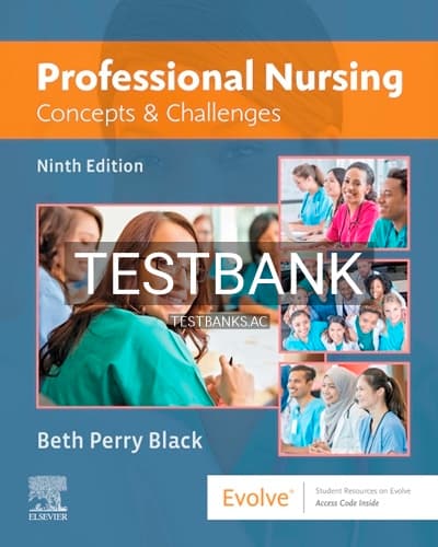 Test Bank for Professional Nursing 9th Edition by Black cover