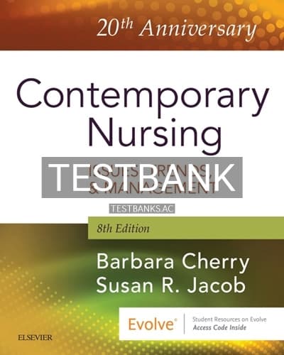 Test Bank for Contemporary Nursing 8th Edition by Cherry cover