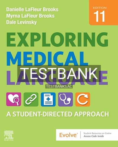 Test Bank for Exploring Medical Language 11th Edition by Brooks cover