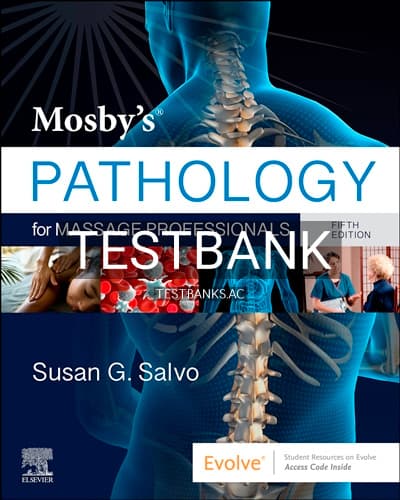 Test Bank for Mosbys Pathology for Massage Professionals 5th Edition by Salvo cover