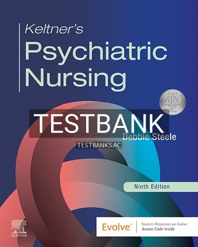 Test Bank for Keltner’s Psychiatric Nursing 9th Edition by Steele cover