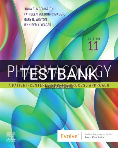 Test Bank for Pharmacology 11th Edition by McCuistion cover
