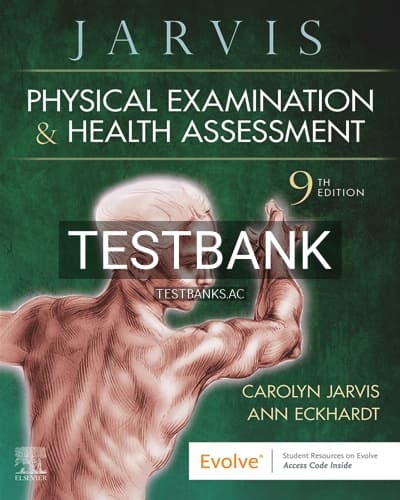 Test Bank for Physical Examination and Health Assessment 9th Edition by Jarvis cover